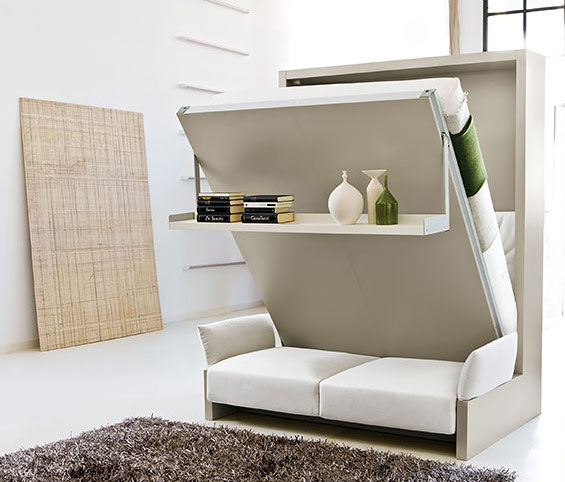 Image d'un meuble efficace qui peut être une solution pour optimiser l'espace d'un salon pour une location meublée