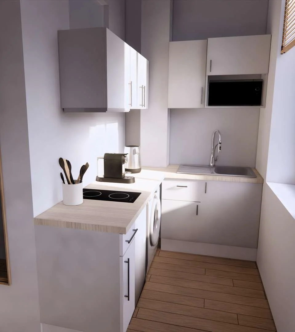 Projection 3D — cuisine grand studio